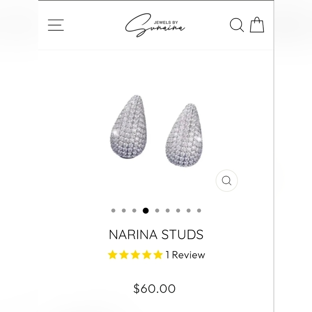 Silver Narina Stud Earrings